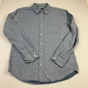 GAP Mens Cotton Button Shirt Blue Collared Top Slim Fit Long Sleeve Size L Large
